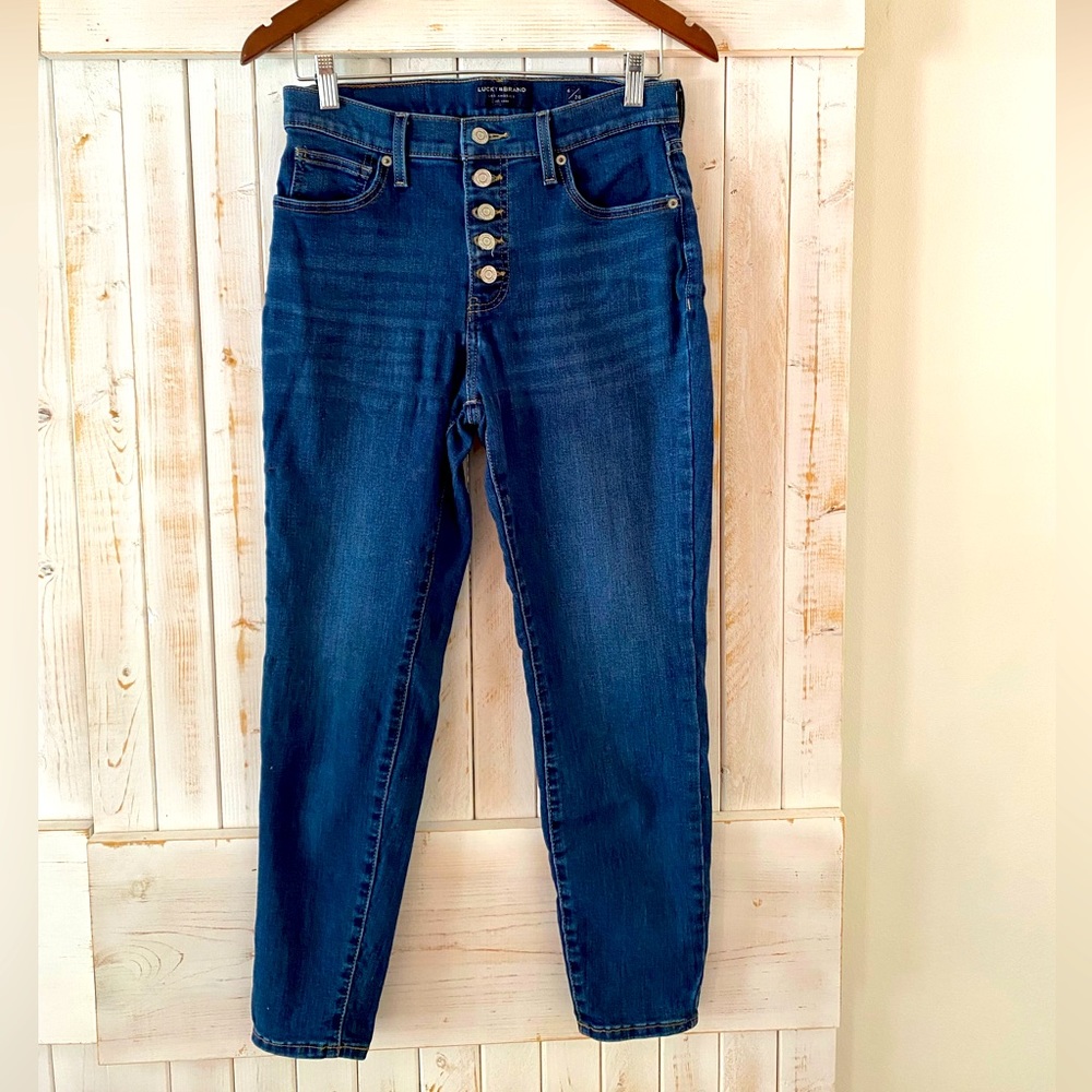 Lucky Brand button fly ankle cropped jeans size 27–4